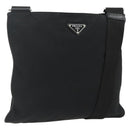 PRADA Shoulder Bag Nylon Black Silver Auth ka4203A-1