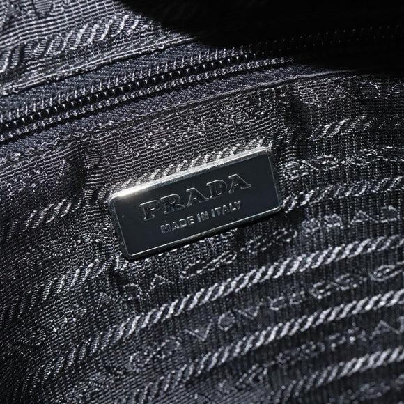 PRADA Shoulder Bag Nylon Black Silver Auth ka4203A