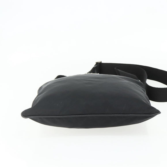 PRADA Shoulder Bag Nylon Black Silver Auth ka4203A