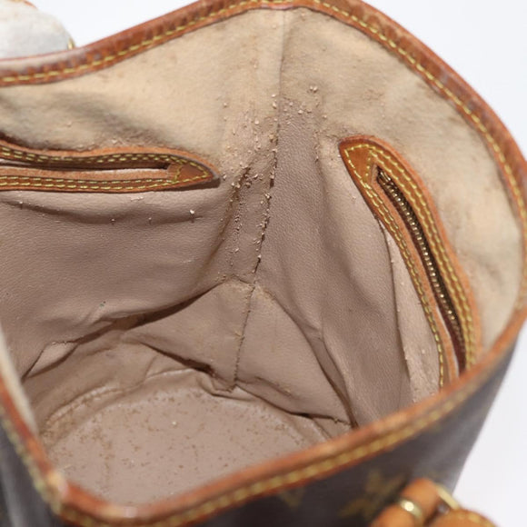 LOUIS VUITTON Monogram Bucket PM Shoulder Bag M42238 LV Auth ka4204