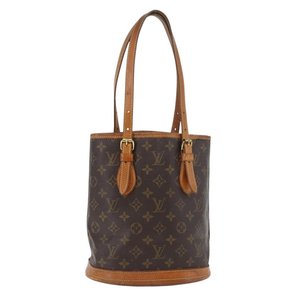 LOUIS VUITTON Monogram Bucket PM Shoulder Bag M42238 LV Auth ka4204