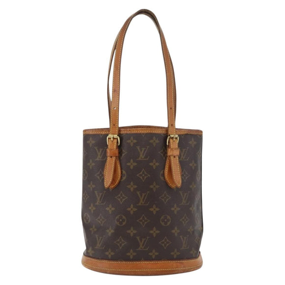 LOUIS VUITTON Monogram Bucket PM Shoulder Bag M42238 LV Auth ka4204