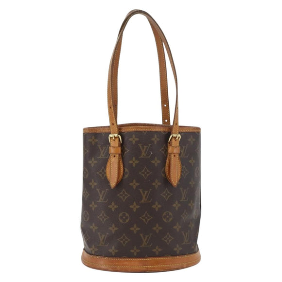 LOUIS VUITTON Monogram Bucket PM Shoulder Bag M42238 LV Auth ka4204