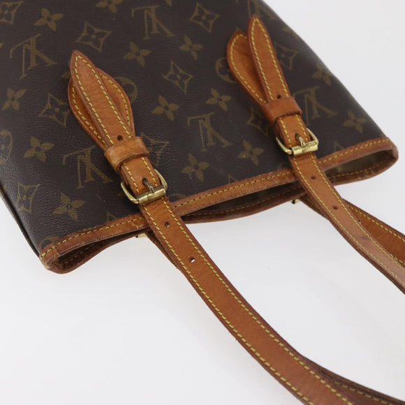 LOUIS VUITTON Monogram Bucket PM Shoulder Bag M42238 LV Auth ka4204