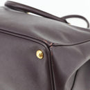 PRADA Hand Bag Safiano leather Purple Gold Auth ka4206A-15