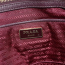 PRADA Hand Bag Safiano leather Purple Gold Auth ka4206A-18