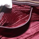 PRADA Hand Bag Safiano leather Purple Gold Auth ka4206A-21