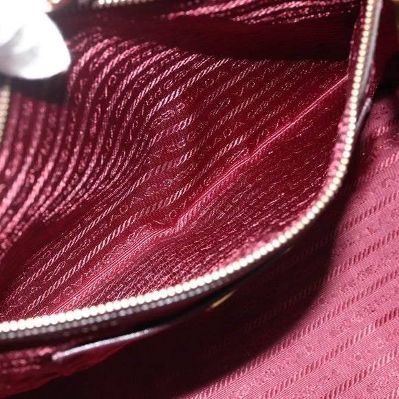 PRADA Hand Bag Safiano leather Purple Gold Auth ka4206A