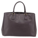 PRADA Hand Bag Safiano leather Purple Gold Auth ka4206A-2