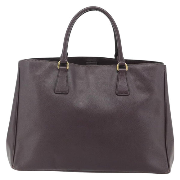 PRADA Hand Bag Safiano leather Purple Gold Auth ka4206A