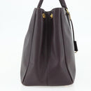 PRADA Hand Bag Safiano leather Purple Gold Auth ka4206A-3