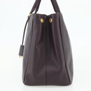 PRADA Hand Bag Safiano leather Purple Gold Auth ka4206A-4