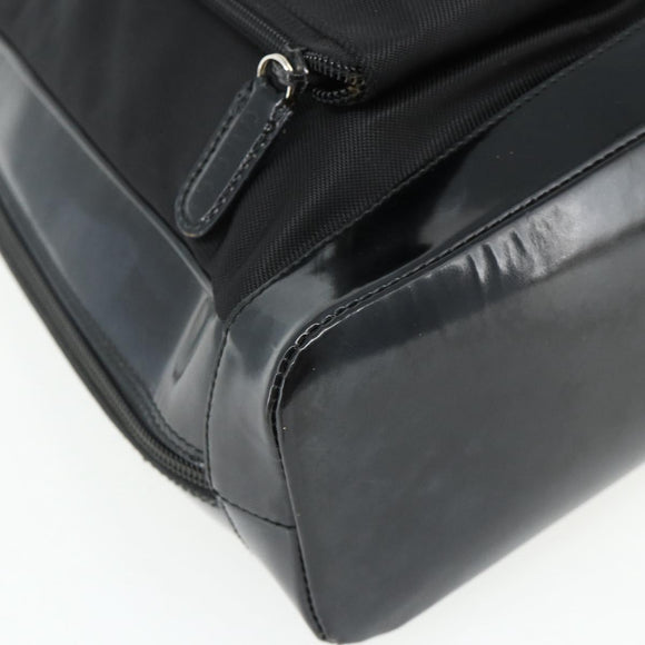 GUCCI Bamboo Bag Patent leather Black Silver 003 2058 0059 5 Auth ka4208