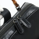 GUCCI Bamboo Bag Patent leather Black Silver 003 2058 0059 5 Auth ka4208-16