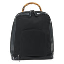 GUCCI Bamboo Bag Patent leather Black Silver 003 2058 0059 5 Auth ka4208-2