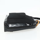 GUCCI Bamboo Bag Patent leather Black Silver 003 2058 0059 5 Auth ka4208-5