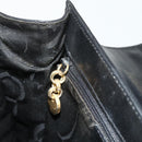 Salvatore Ferragamo Gancini Hand Bag Leather 2way Black Gold Auth ka4209-19