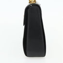 Salvatore Ferragamo Gancini Hand Bag Leather 2way Black Gold Auth ka4209-5