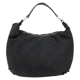 PRADA Shoulder Bag Nylon Black Silver Auth ka421 - 0