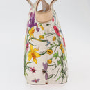 GUCCI Flora Bamboo Hand Bag Canvas Multicolor Gold 140203 Auth ka4212A-5