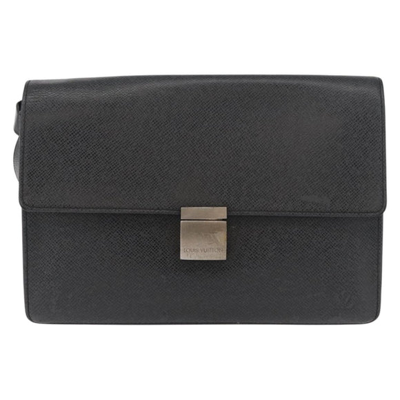LOUIS VUITTON Taiga Selenga Clutch Bag Ardoise M30782 LV Auth ka4213