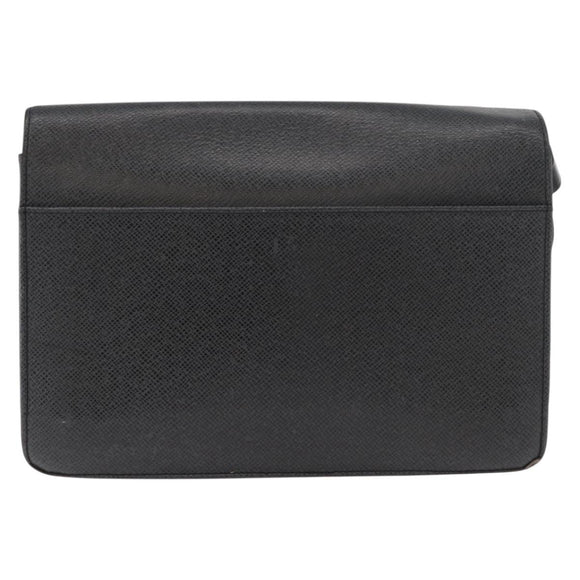 LOUIS VUITTON Taiga Selenga Clutch Bag Ardoise M30782 LV Auth ka4213