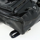 GUCCI Bamboo Backpack Patent leather Navy Silver 005 781 0319 Auth ka4216A-9