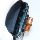 GUCCI Bamboo Backpack Patent leather Navy Silver 005 781 0319 Auth ka4216A-23