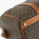 CELINE Macadam Canvas Hand Bag PVC Leather Brown Gold Auth ka4217-14