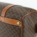 CELINE Macadam Canvas Hand Bag PVC Leather Brown Gold Auth ka4217-15