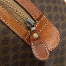 CELINE Macadam Canvas Hand Bag PVC Leather Brown Gold Auth ka4217-10