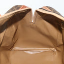 CELINE Macadam Canvas Hand Bag PVC Leather Brown Gold Auth ka4217-19