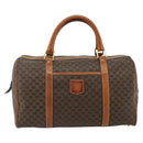 CELINE Macadam Canvas Hand Bag PVC Leather Brown Gold Auth ka4217-13
