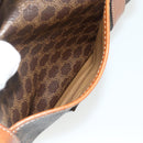 CELINE Macadam Canvas Hand Bag PVC Leather Brown Gold Auth ka4217-22