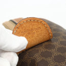 CELINE Macadam Canvas Hand Bag PVC Leather Brown Gold Auth ka4217-12