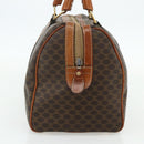 CELINE Macadam Canvas Hand Bag PVC Leather Brown Gold Auth ka4217-3