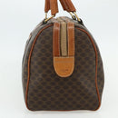 CELINE Macadam Canvas Hand Bag PVC Leather Brown Gold Auth ka4217-4