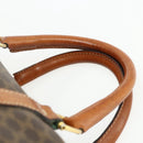 CELINE Macadam Canvas Hand Bag PVC Leather Brown Gold Auth ka4217-8
