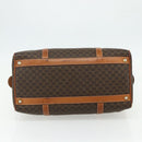 CELINE Macadam Canvas Hand Bag PVC Leather Brown Gold Auth ka4217-5