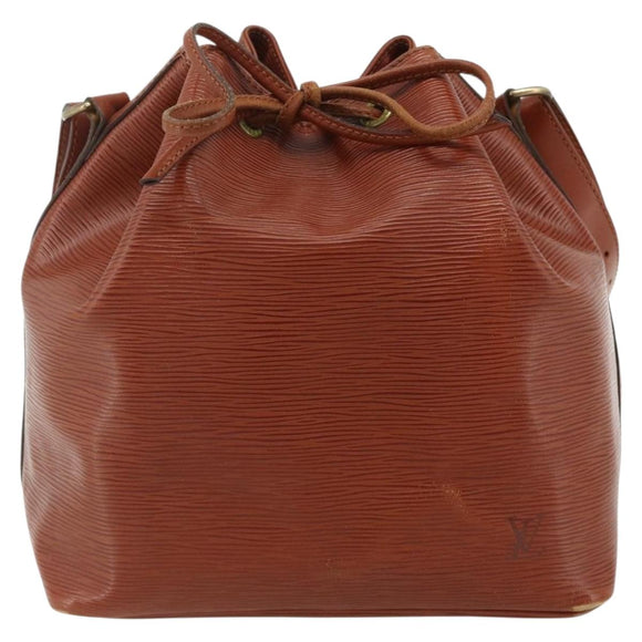 LOUIS VUITTON Epi Petit Noe Shoulder Bag Brown M44103 LV Auth ka4218