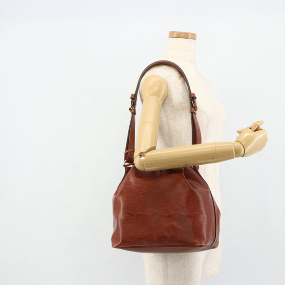 LOUIS VUITTON Epi Petit Noe Shoulder Bag Brown M44103 LV Auth ka4218