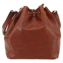 LOUIS VUITTON Epi Petit Noe Shoulder Bag Brown M44103 LV Auth ka4218-2
