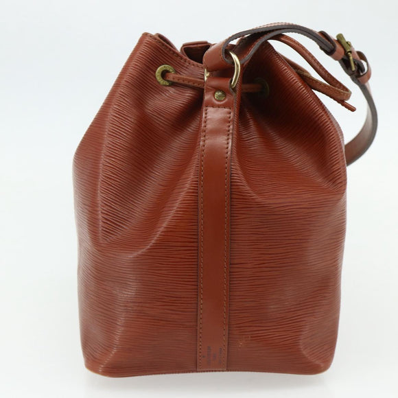 LOUIS VUITTON Epi Petit Noe Shoulder Bag Brown M44103 LV Auth ka4218