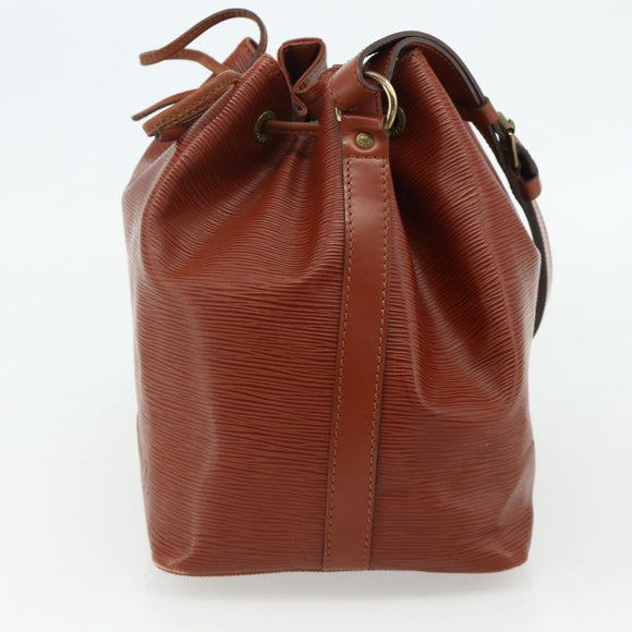 LOUIS VUITTON Epi Petit Noe Shoulder Bag Brown M44103 LV Auth ka4218