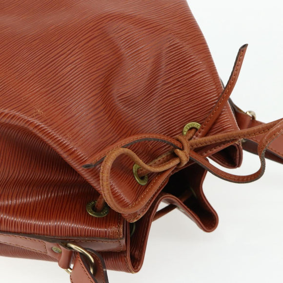 LOUIS VUITTON Epi Petit Noe Shoulder Bag Brown M44103 LV Auth ka4218