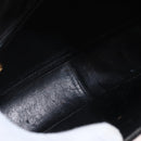 CHANEL Mademoiselle Chain Shoulder Bag Enamel Black Gold CC Auth ka422-18