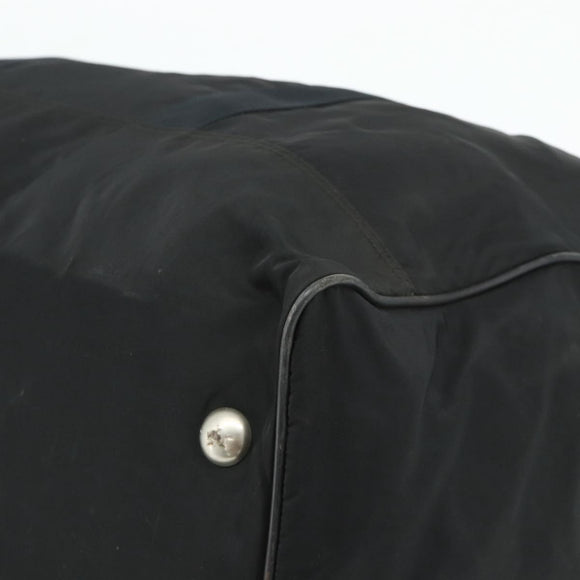 PRADA Boston Bag Nylon Black Silver Auth ka4221A