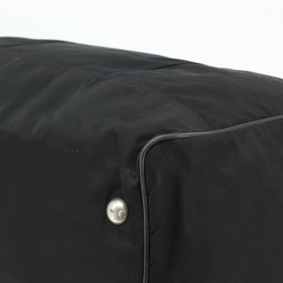 PRADA Boston Bag Nylon Black Silver Auth ka4221A