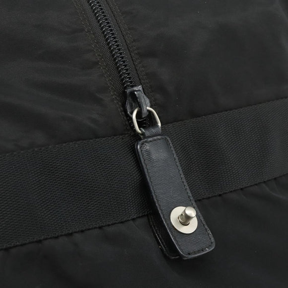 PRADA Boston Bag Nylon Black Silver Auth ka4221A