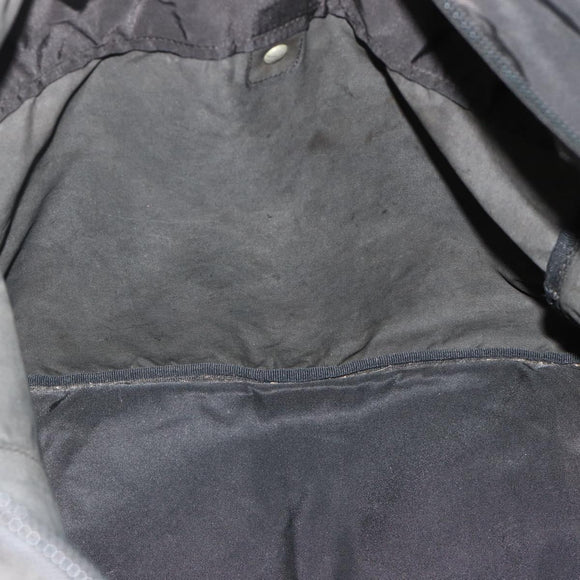 PRADA Boston Bag Nylon Black Silver Auth ka4221A